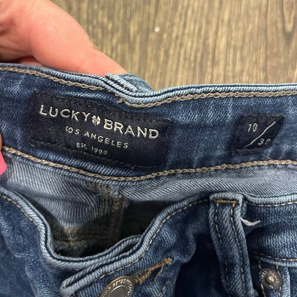 Ann Taylor Straight Leg Jeans Mid Rise Whisker Denim Medium Wash Blue Size 10/30 - Picture 6 of 13